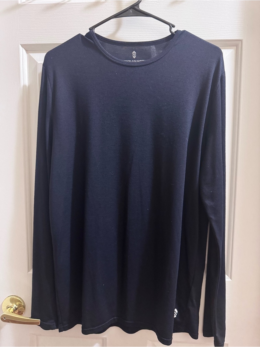 Free Country Men's Long-Sleeve Crew Tee - Black